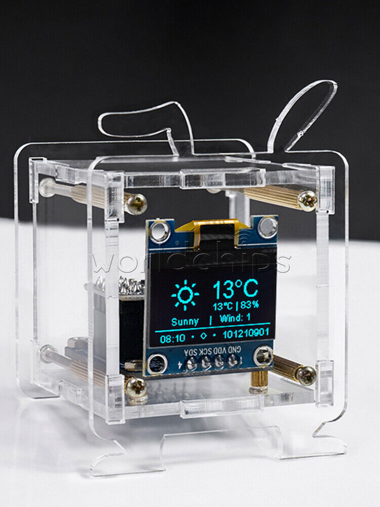 ESP8266 DIY Electronic Kit OLED Display Mini Clock + Shell DIY Soldering Project