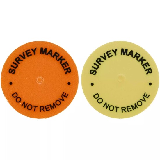 Hub Discs Pack of 100 with 1-1/2˝ Yellow/Fluorescent Orange Plastic Washers