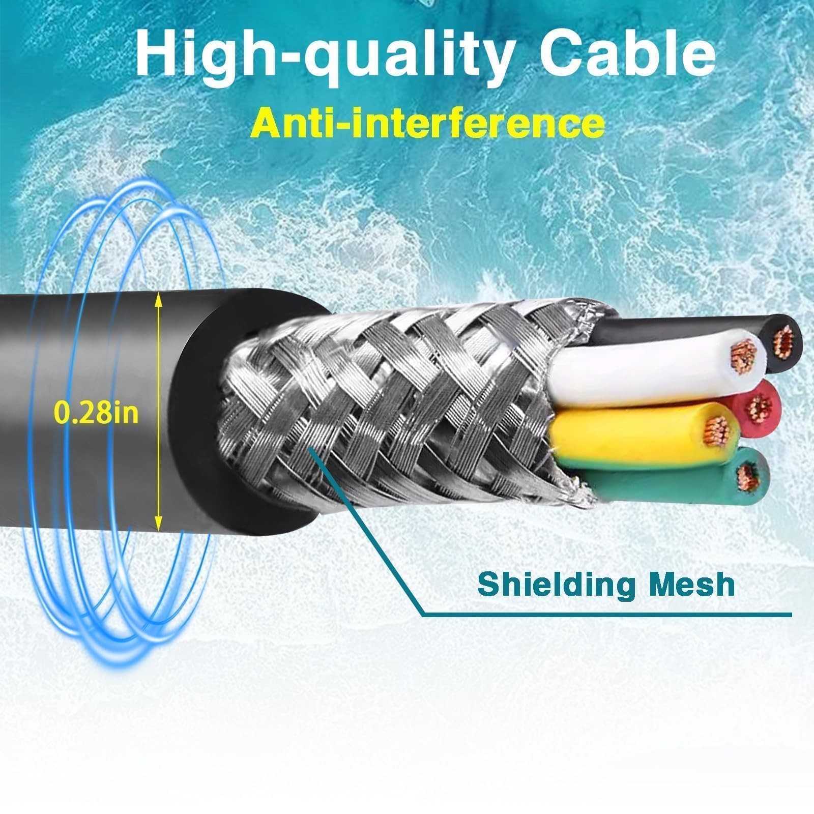 EVRBUL Engine Interface Cable NMEA2000 Network Connection with Black