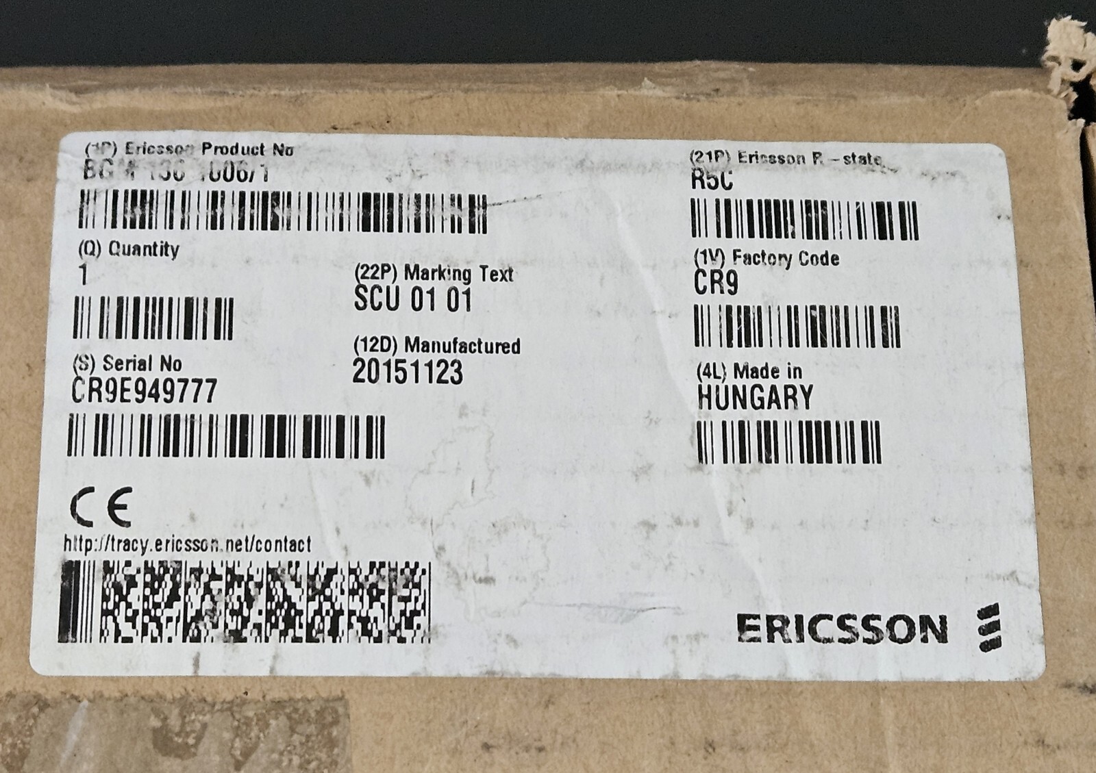 Ericsson SCU 01 01, BGM 136 1006/1 Support Control Unit Made In Hungary Vi02