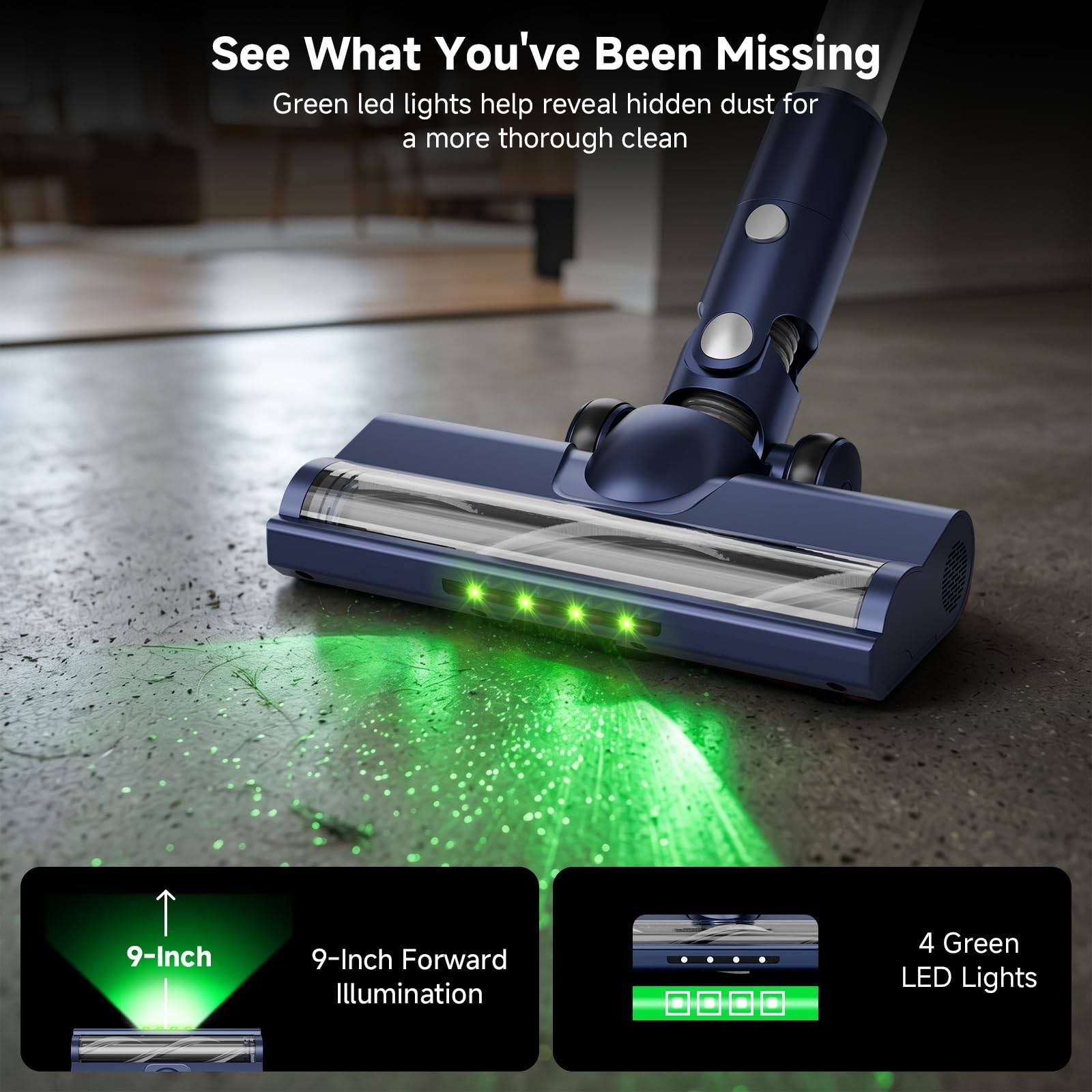 Cordless Vacuum Cleaner: Powerful Suction Stick Vacuum, Anti-Tangle Brush | P…