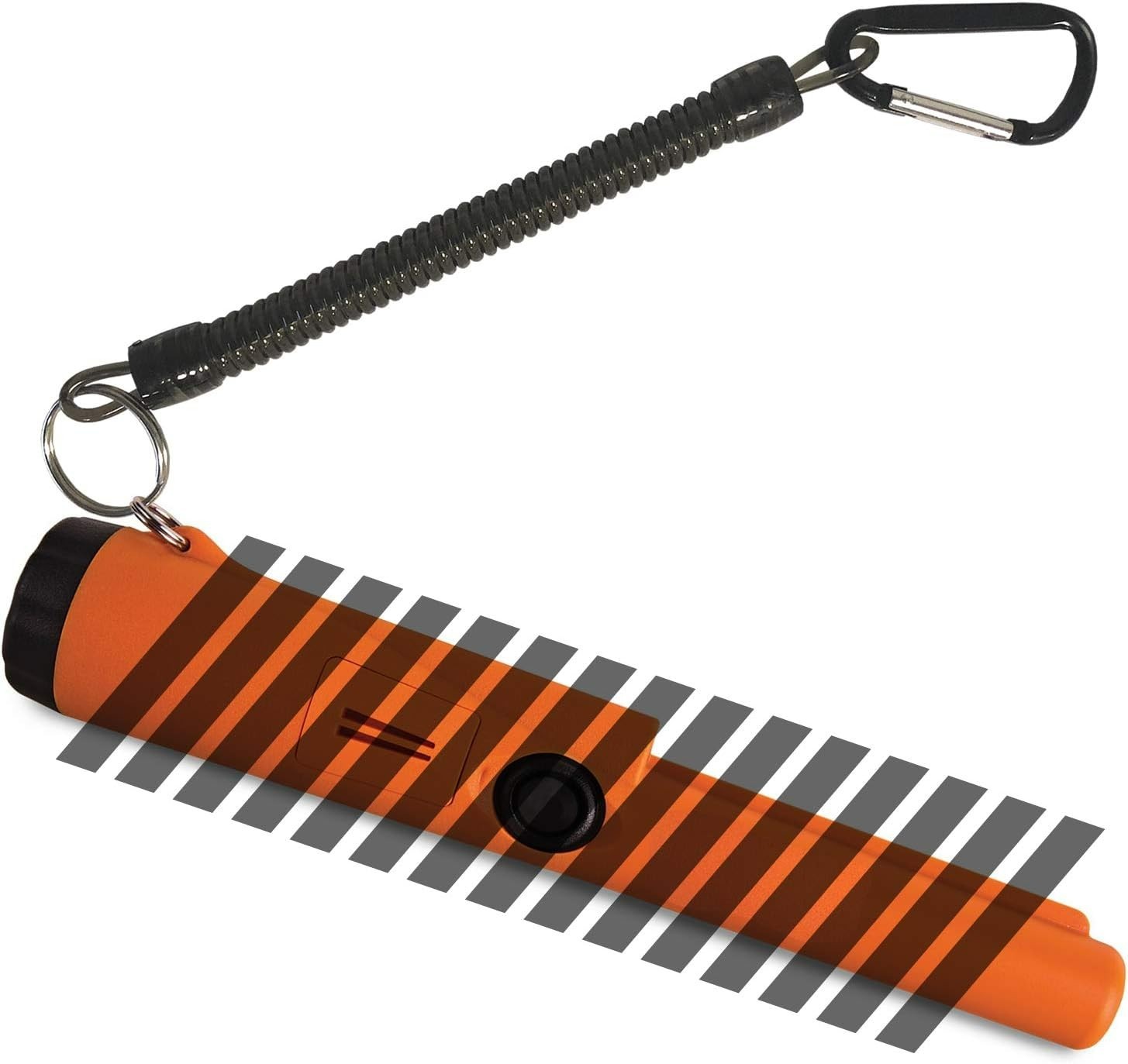 Pinpointer Protection Set: 3 Orange Tip Covers & Grey Lanyard for Garrett Models