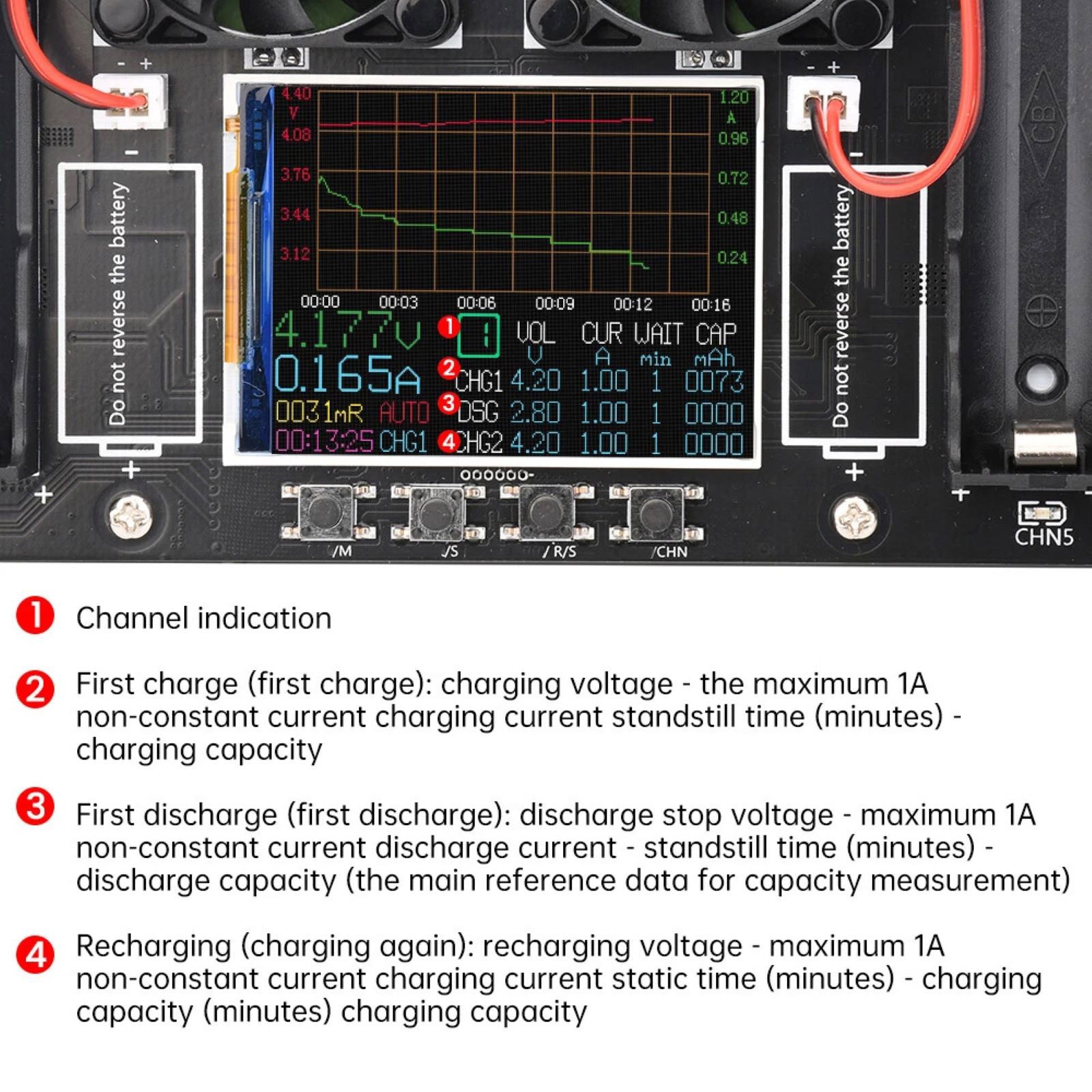 Internal Resistance Tester End Current: 100mA, 200mA, 300mA (adjustable)