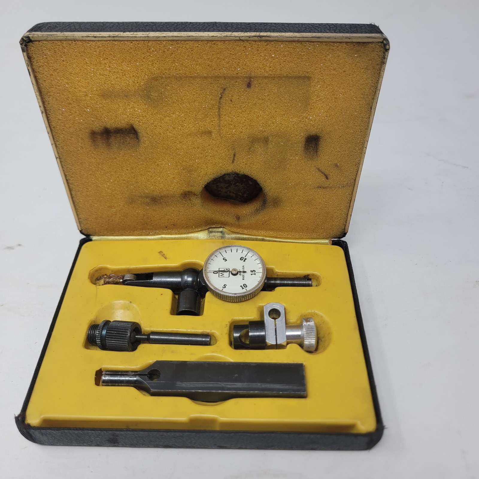 Vintage M & G Dial Test Indicator Gauge Set w/ Case Precision Measurement Tool