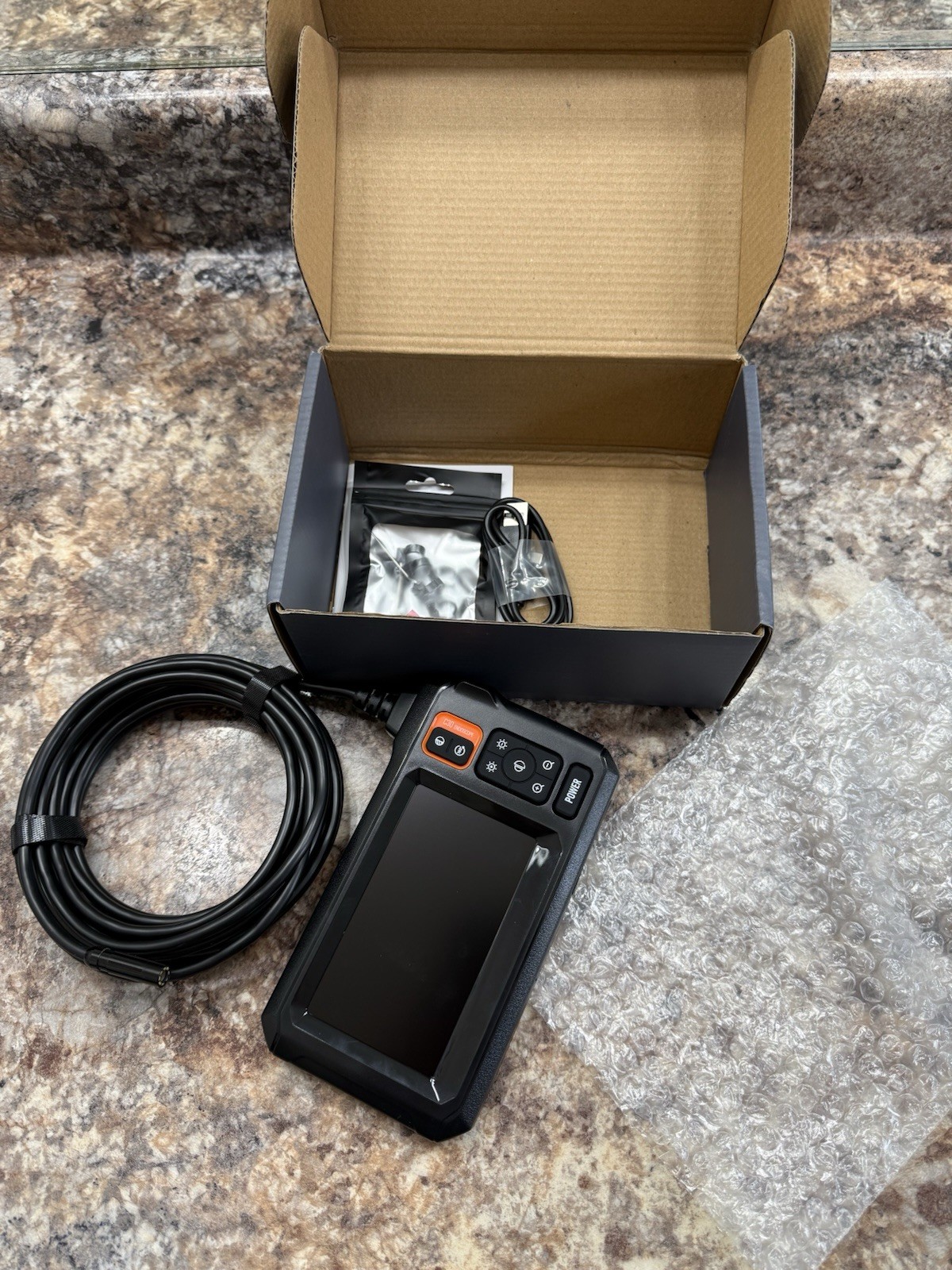 1080P HD Industrial Endoscope Borescope LCD 4.3inch 8mm Inspection Dual Lens