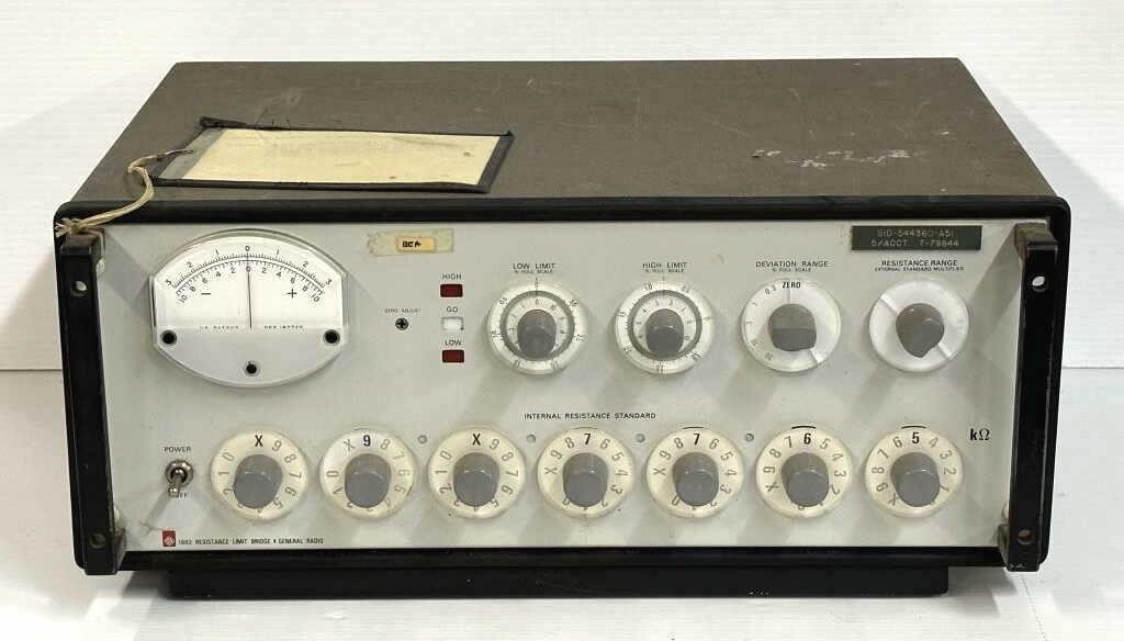 General Radio 1662 Resistance Limit Bridge NO WAY TO TEST!!