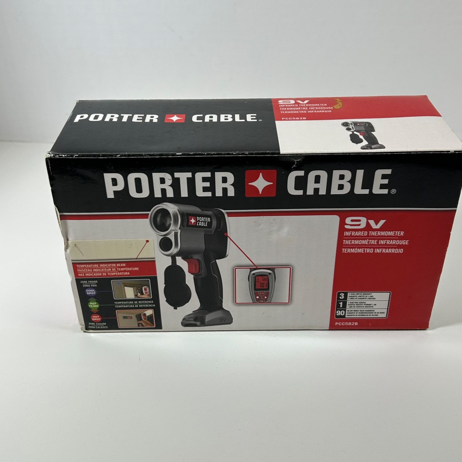 Porter Cable 9V Cordless Infrared Thermometer PCC582B in Original Box