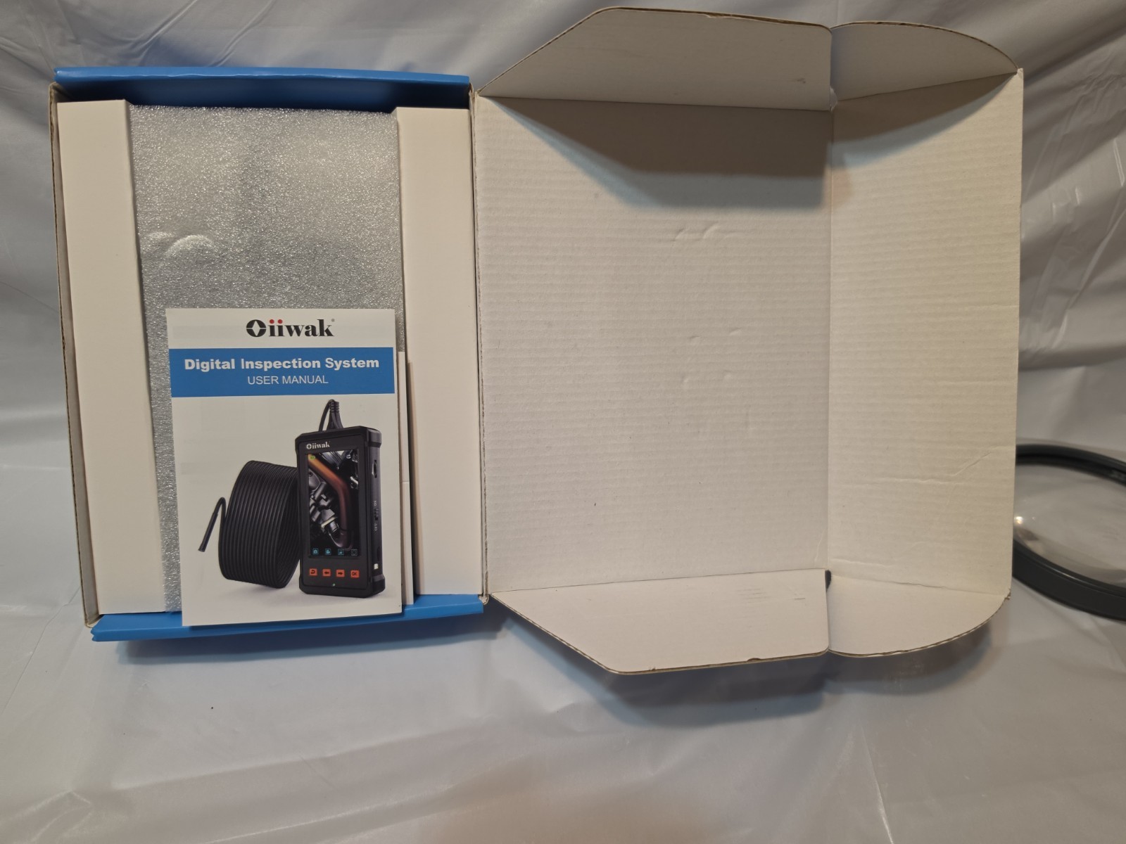 Oiiwak 360° Rotation Endoscope 15m Borescope Inspection Camera 6x Digital Zoom