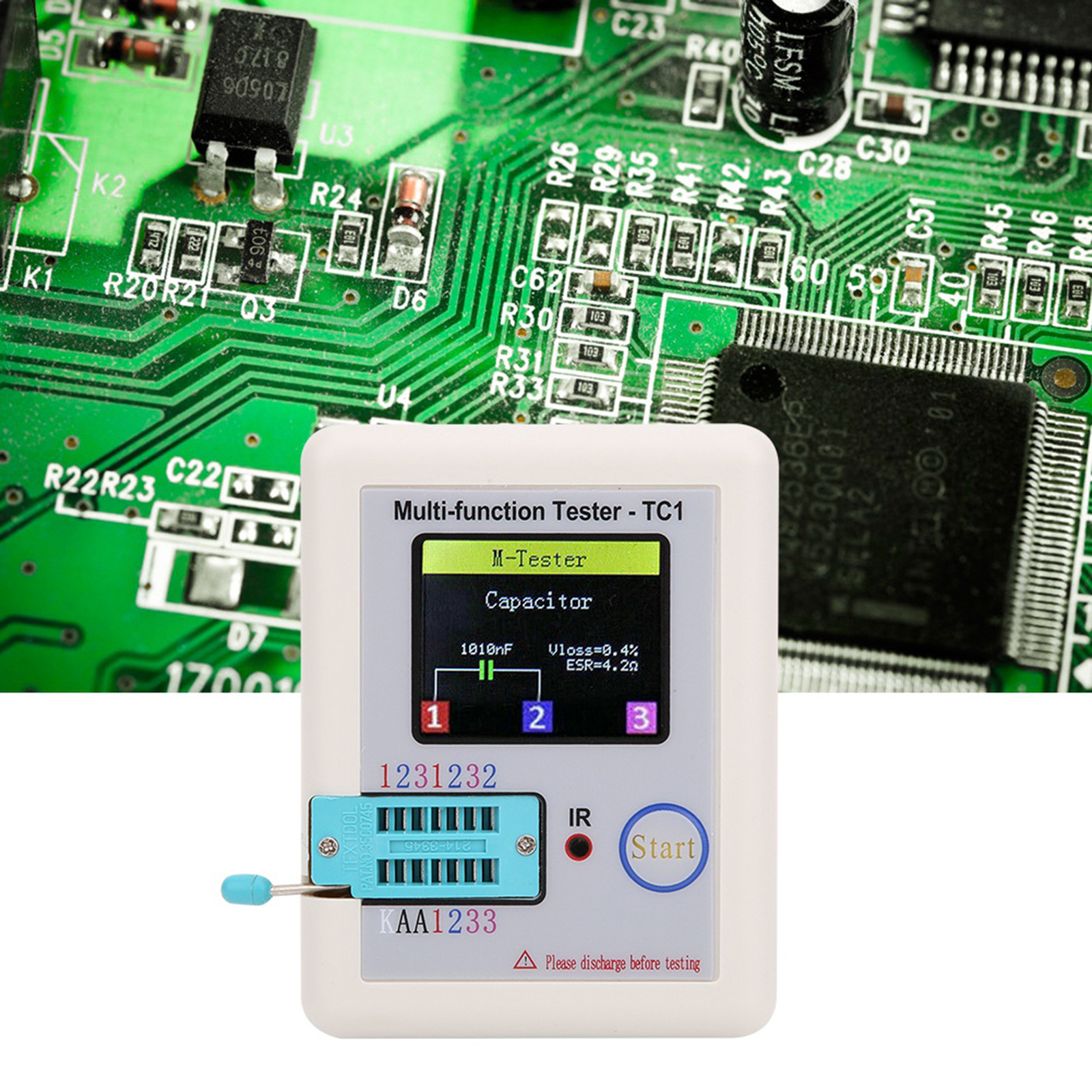 Multi-function Transistor Tester 3.5in TFT Screen LCR TC1 For Capacitor Diodes