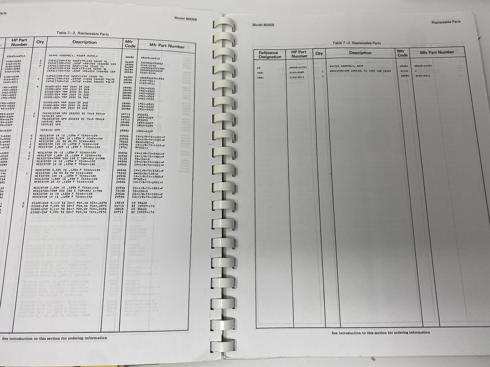 HP 8005B Pulse Generator Operating & Service Manual 08005-90003 Hewlett Packard