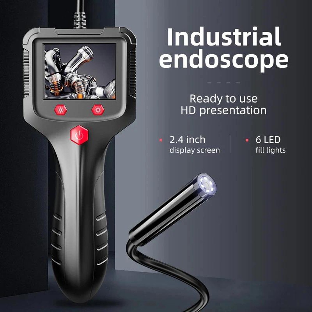 1080P HD LED Handheld Industrial Endoscope 8mm Borescope Snake Camera Inspection