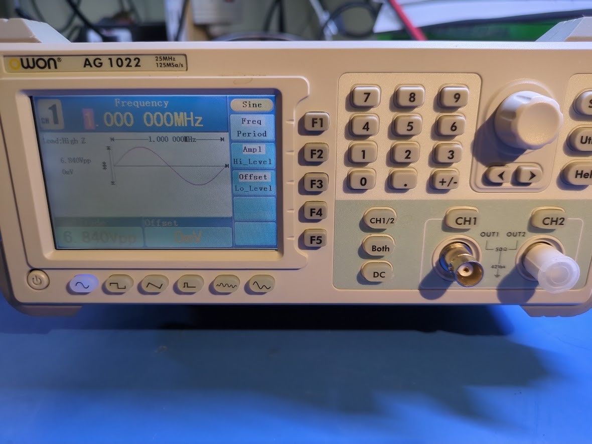OWON AG1022 Waveform Function Generator 25Mhz 2Ch sine square pulse ramp arb