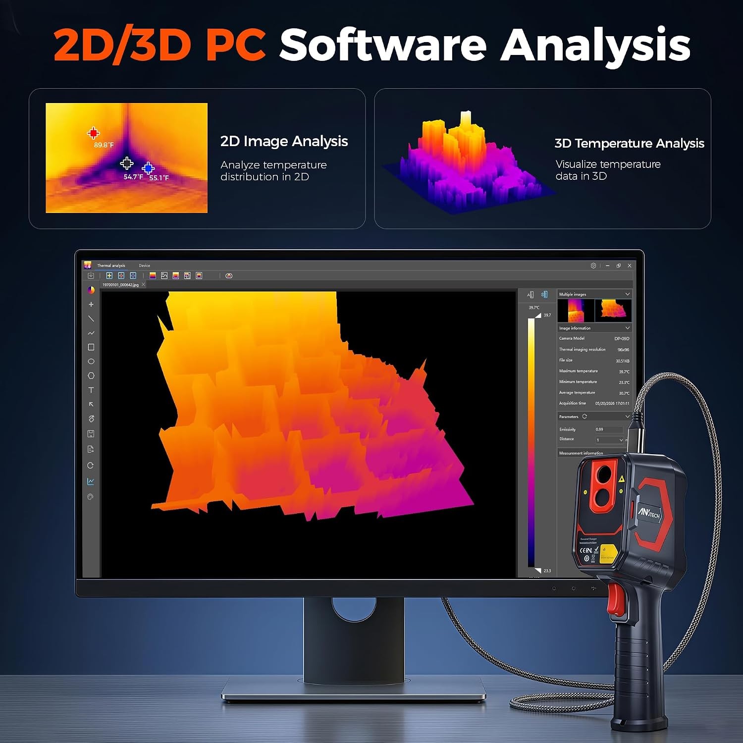 ANXTECH Infrared Thermal Camera TISR 192*192 Handheld Thermal Imaging
