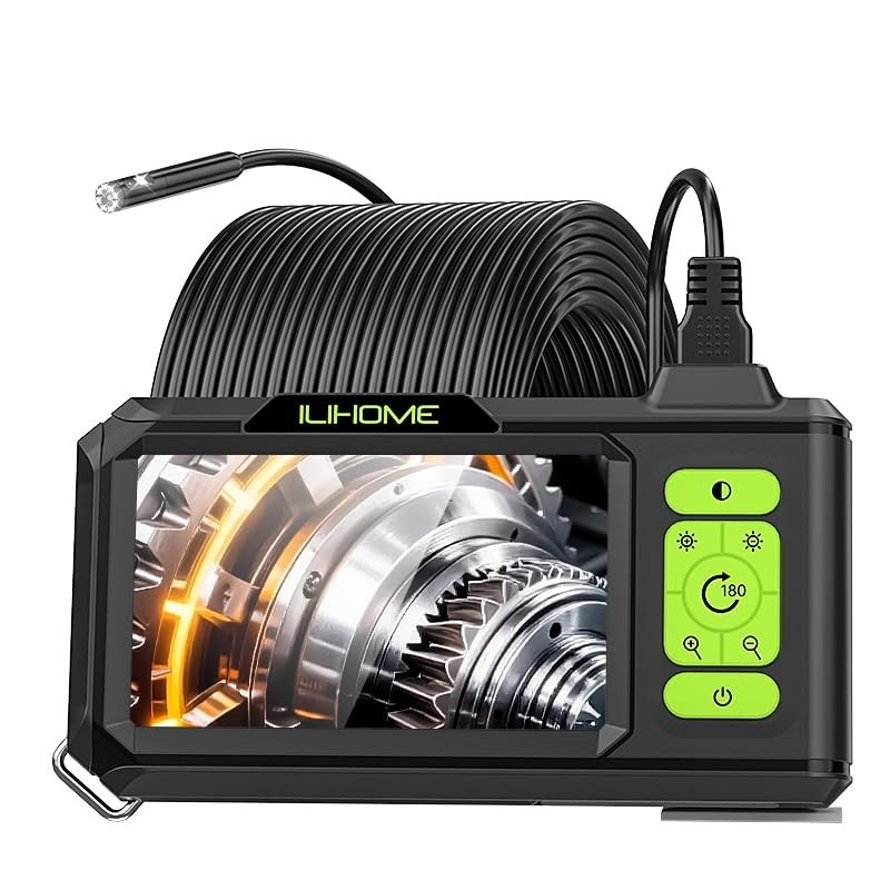 Dual Lens 1080P Industrial Endoscope with 4.3” IPS Screen & Waterproof Design