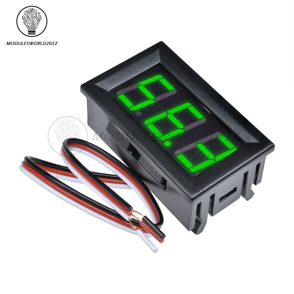 DC0V-100V Panel Meter Digital Voltmeter Three Wires 5Color 0.56 inch LED Display