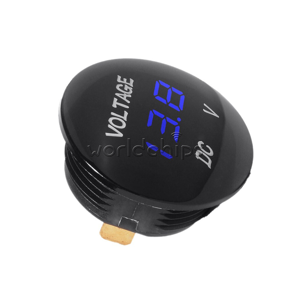 Digital DC12-24V LED Panel Voltage Volt Meter Voltmeter Motorcycle Car 4 Colors