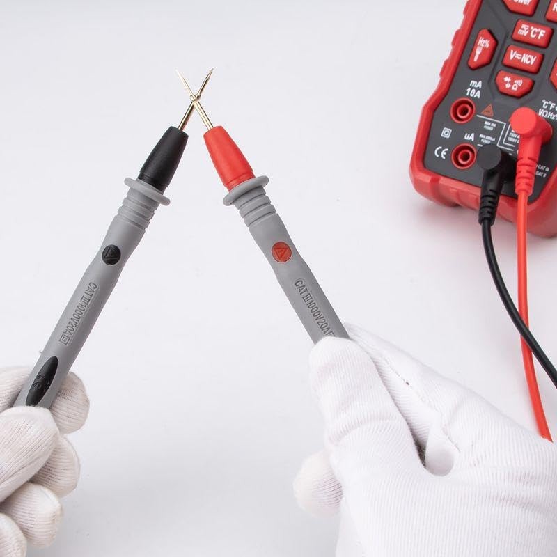 Thuchopy 1000V 20A Multimeter Leads, Probes, Volt Meter Small, Red