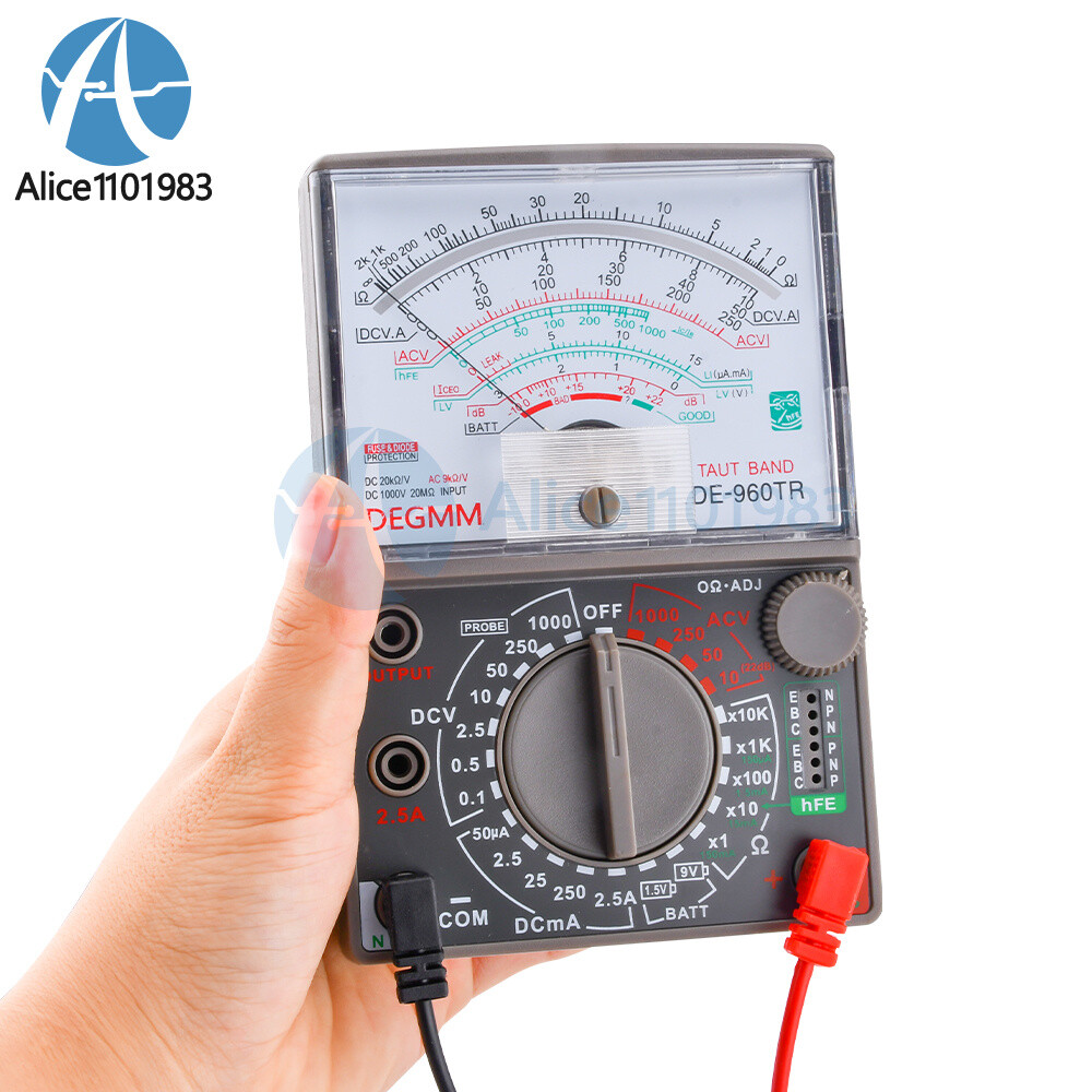 AC DC 1000V Pointer Type Analog Multimeter Meter Voltage Current Resistance