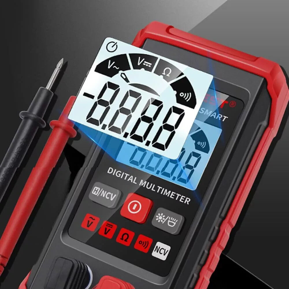 HT123 Digital Multimeter Smart Voltmeter Ohmmeter AC DC Meter Tester – US