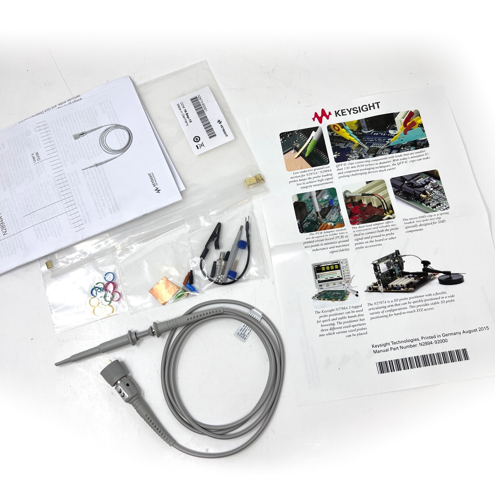 Keysight N2873A Passive Probe 10:1 500MHz with N2873-60001 Kit – Made in Germany