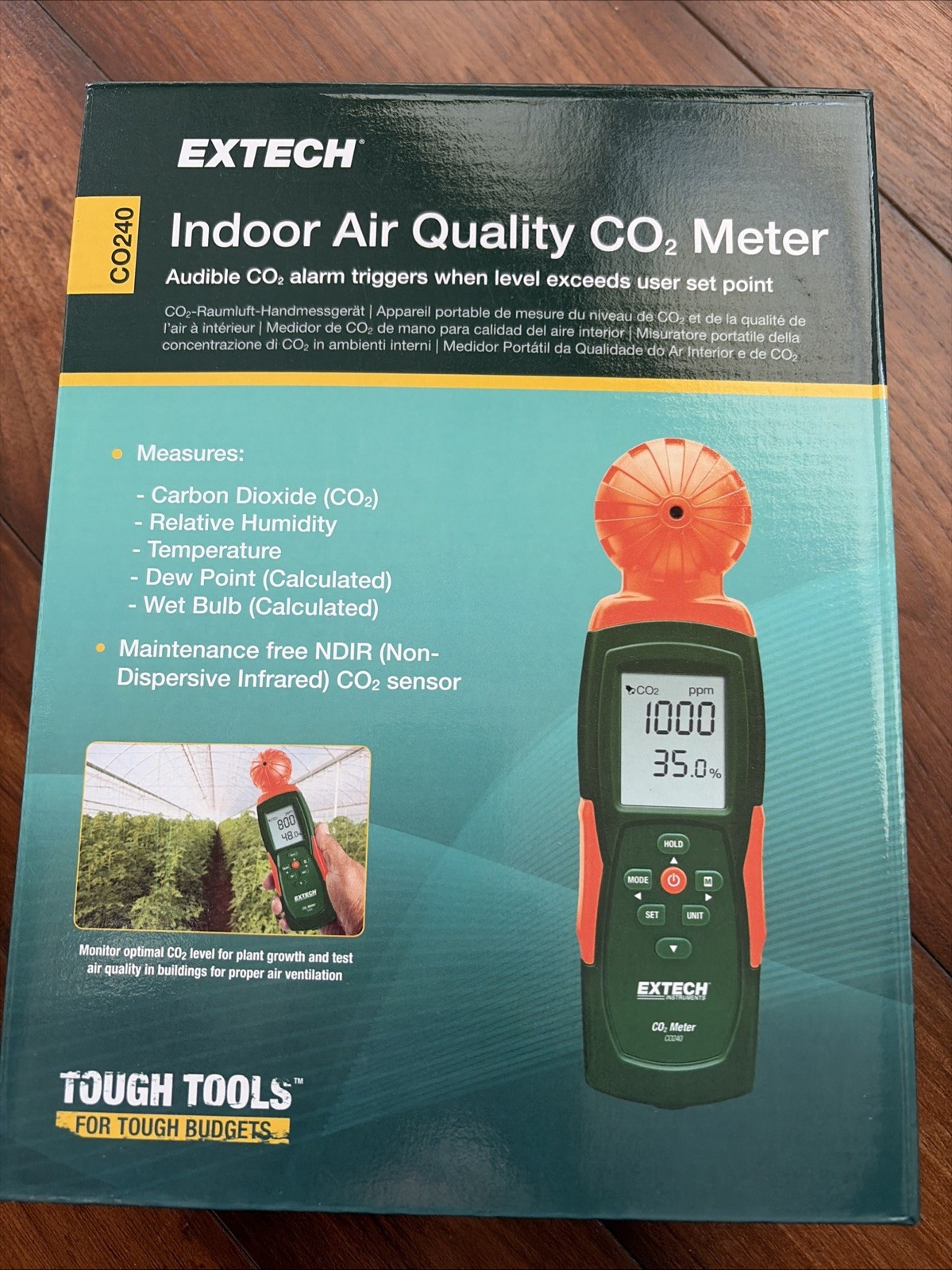 Extech CO240 – Indoor Air Quality Meter Monitor, Temperature, CO2 Carbon Dioxide