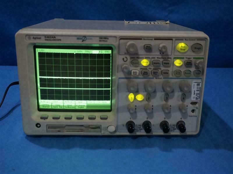 HP Agilent 54624A 4CH Oscilloscope 100MHz 200 Msa/s w/ Breakage Made in Malaysia