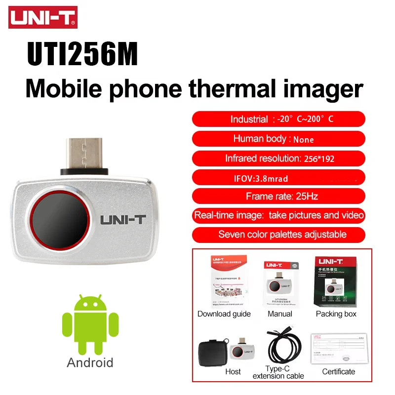 UNI-T UTi261M Thermal Imaging Camera 256×192 for Android Type-C Phones