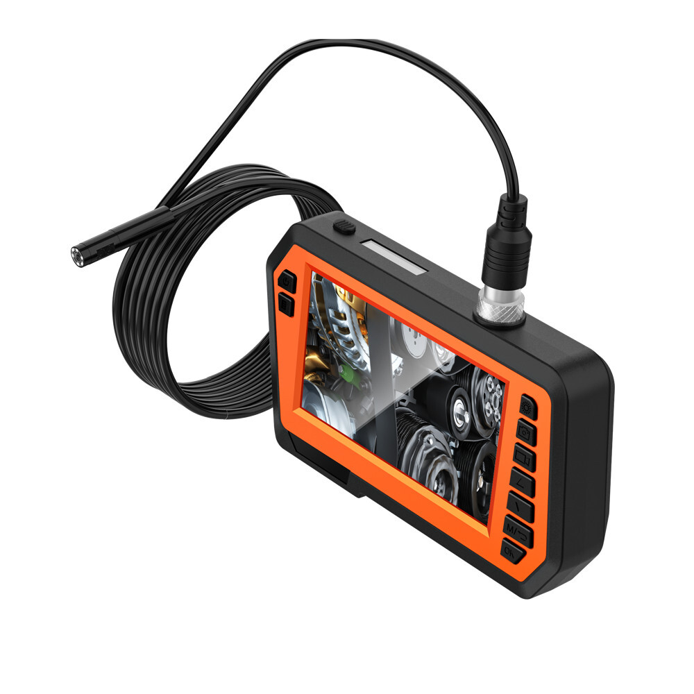 5m HD 1080P Industrial Endoscope Borescope 4.3inch 8mm Inspection Snake Camera
