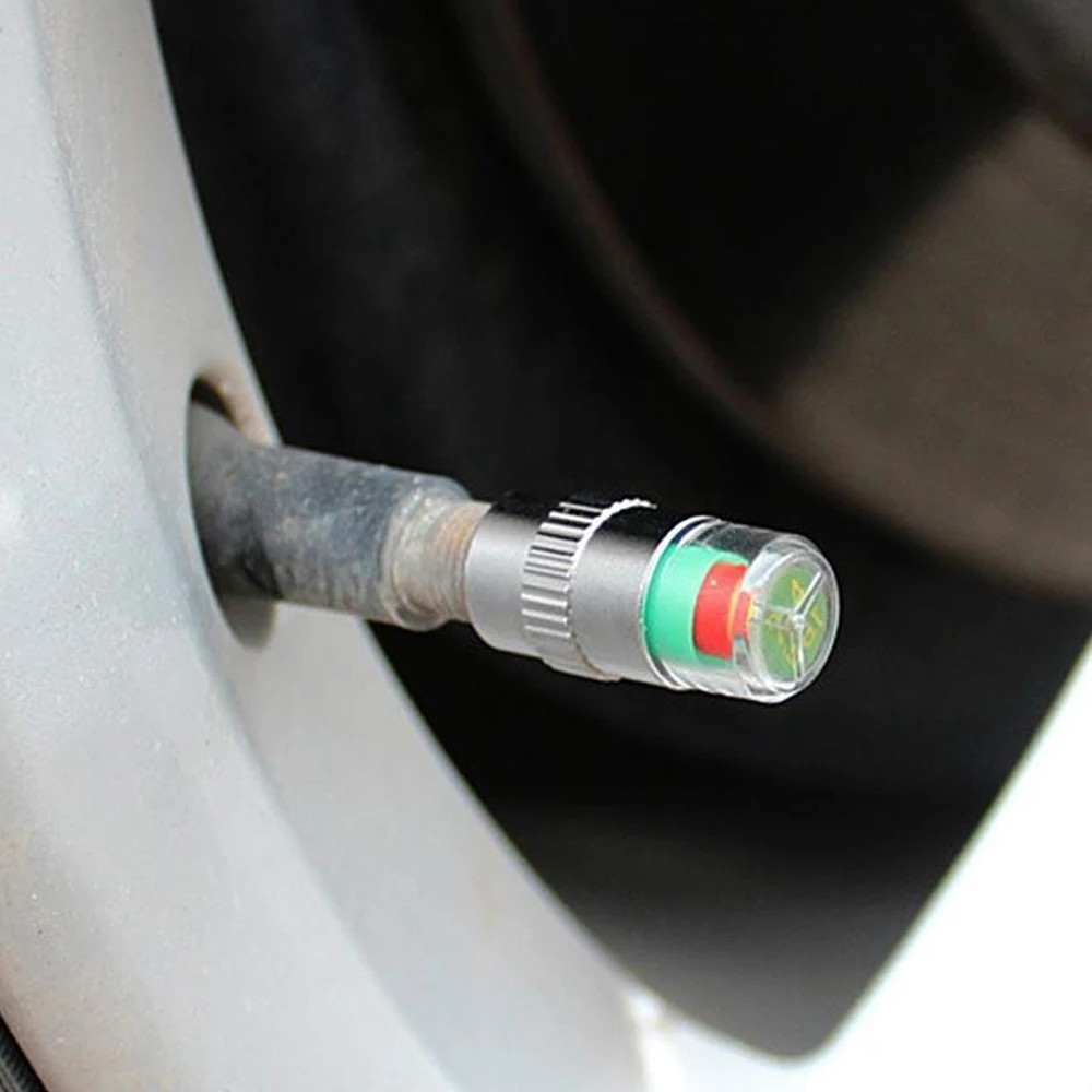 Cars Tire Air Pressure Monitor Alert 4Pcs/set Indicator Valve Cap Gauge…