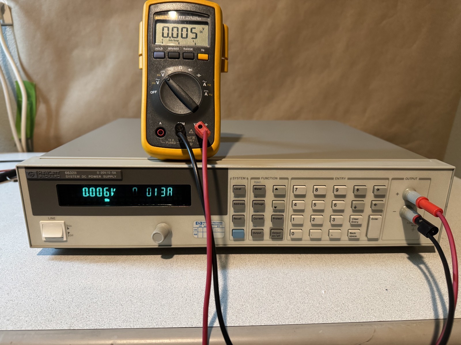 HP 6632B System DC Power Supply 0-20V/0-5A 100W