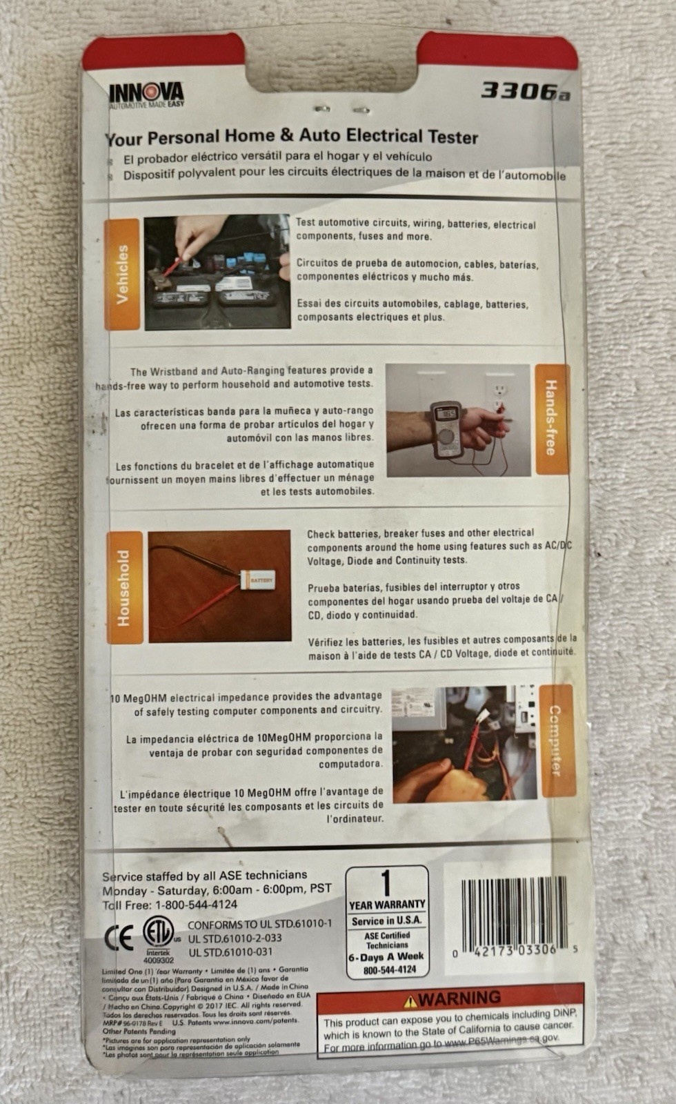 Innova 3306a Auto-Ranging Plus Digital Multimeter – Home & Auto Electrical Test