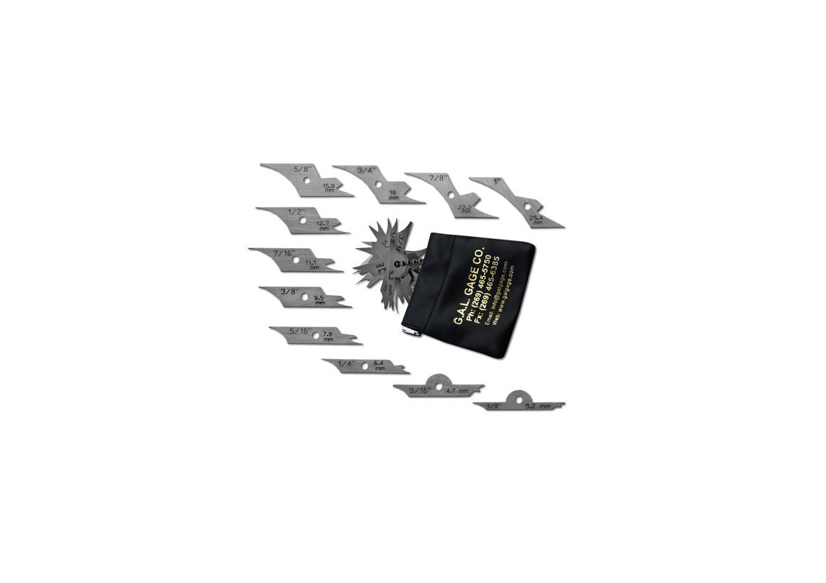 Mini Fillet Weld Keys (11 sizes) Gal-16 Pocket size