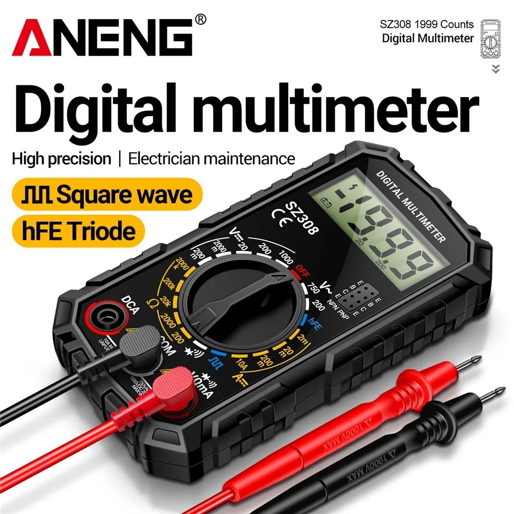 Portable Digital Multimeter AC DC Voltmeter Ammeter Ohmmeter Volt Tester Meter