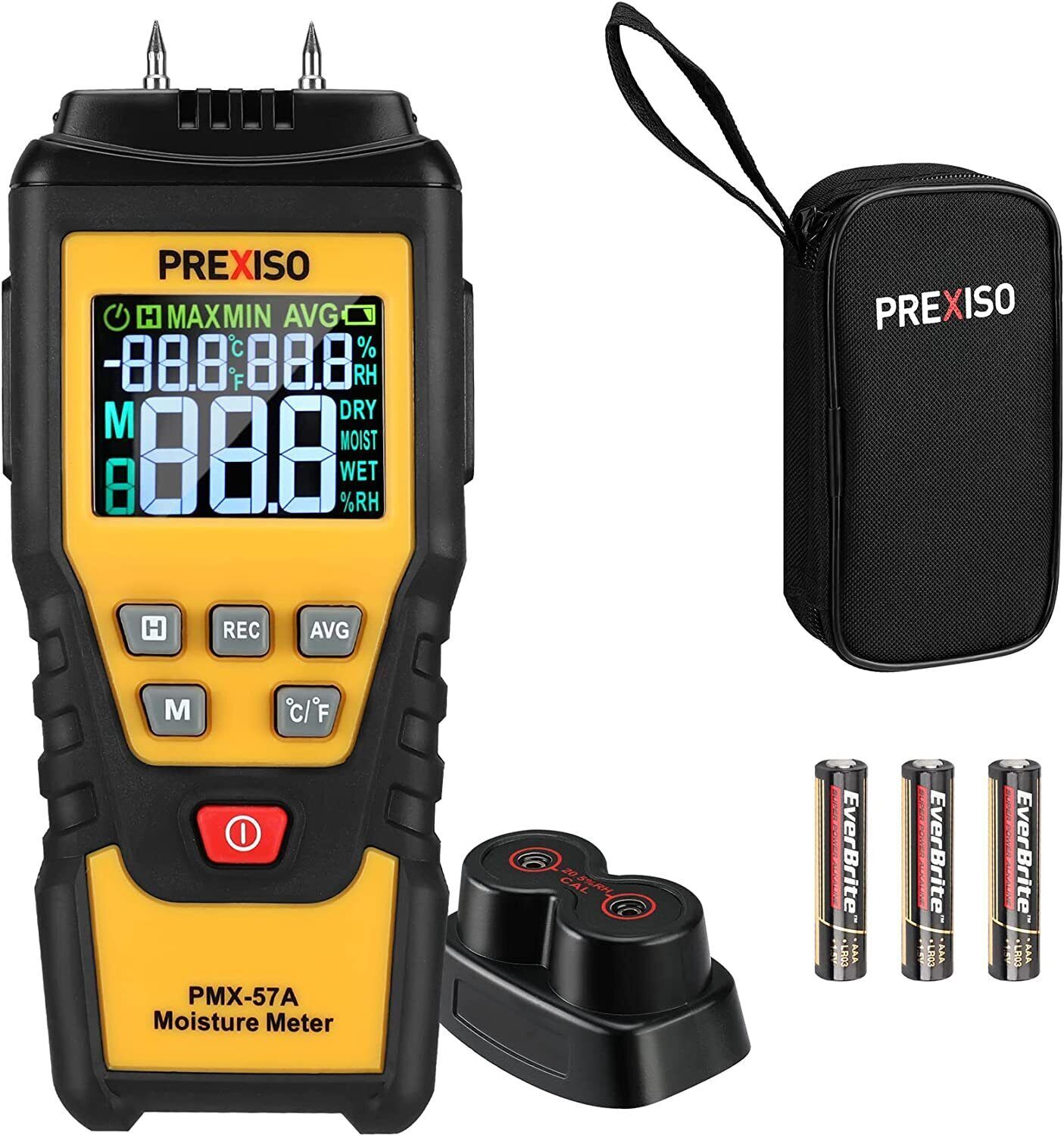 PREXISO 7 IN 1 Wood Moisture Meter Digital Moisture Meter Reader Damp Tester USA