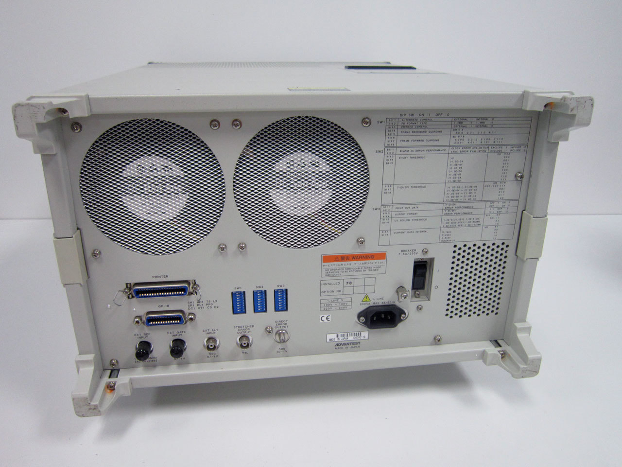 ADVANTEST D3286 12 GB/S ERROR DETECTOR OPTION 70