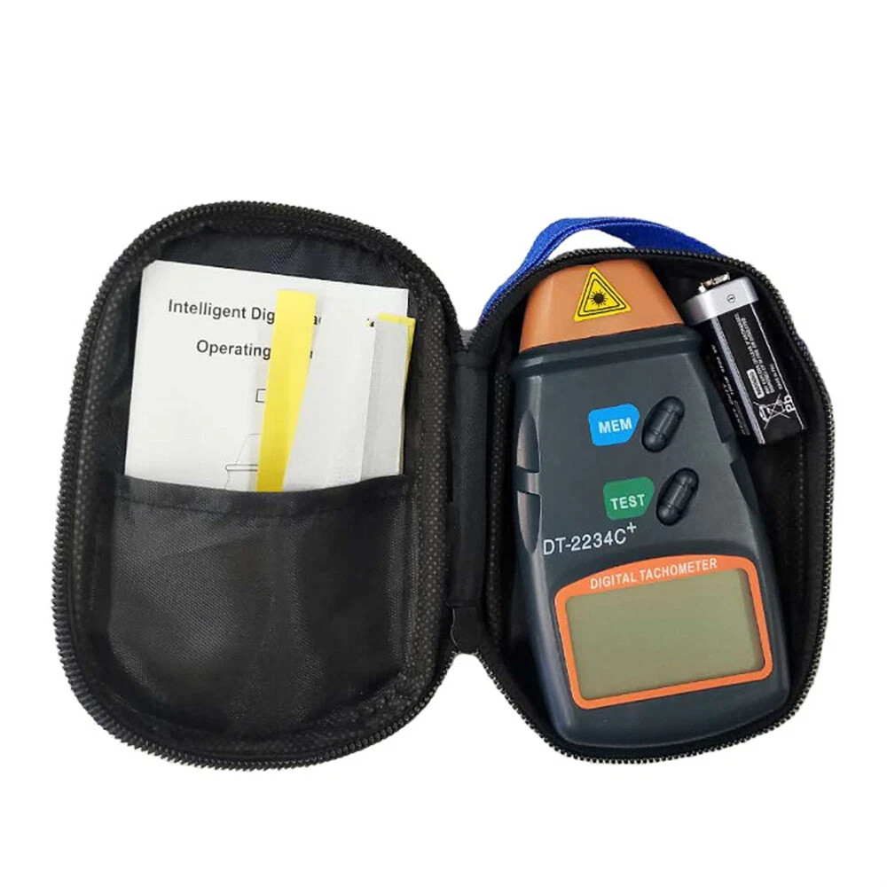 LCD Digital Tachometer Laser Photo Non Contact RPM Tach Meter Motor Speed Gauge