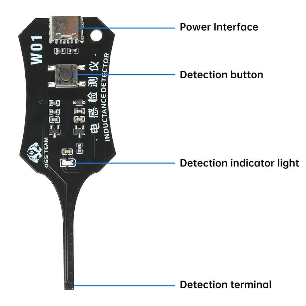 Portable Mini Inductor Tester, Type-C Powered High Precision Mainboard Coil Test