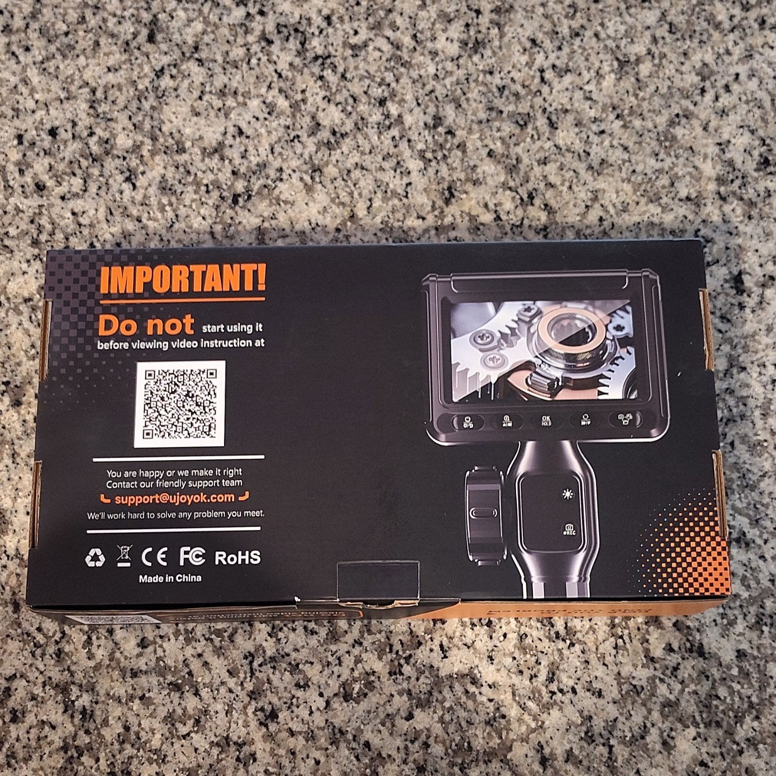 UJOYOK S23 Digital Inspection Camera 1080P Semi-Rigid Waterproof LCD