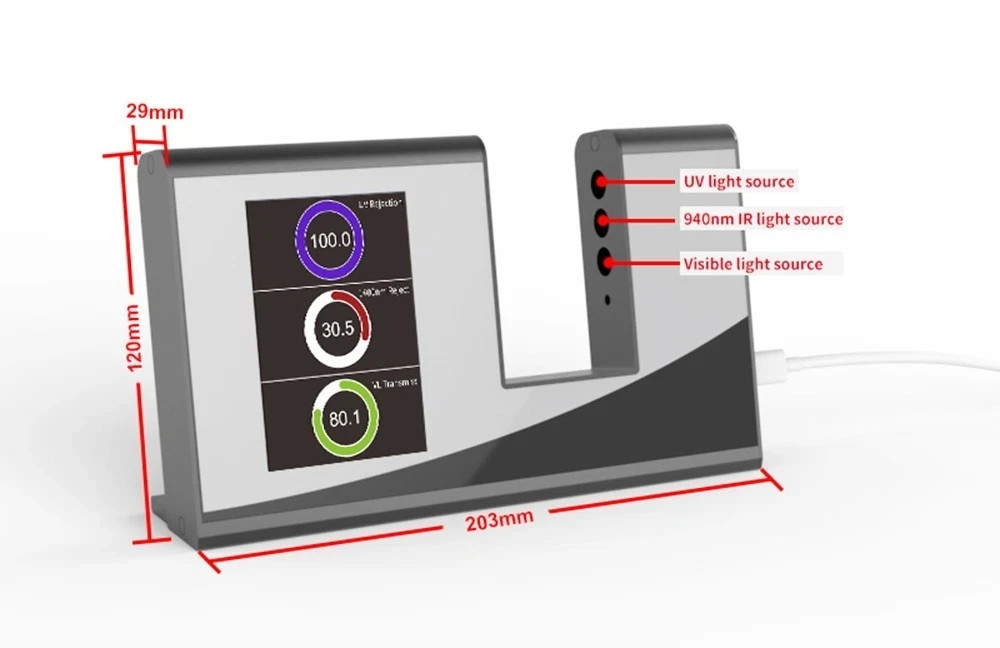 Light Transmittance Meter to Measure the Transmittance of Transparent Substances