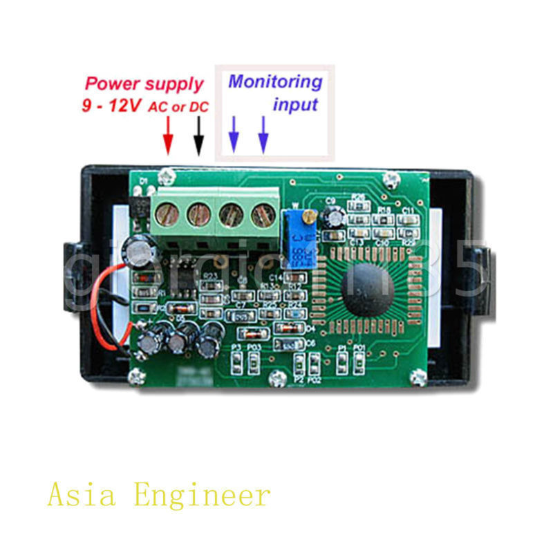 Blue LCD Digital AMP Current Meter Ammeter AC 100A Current Transformer