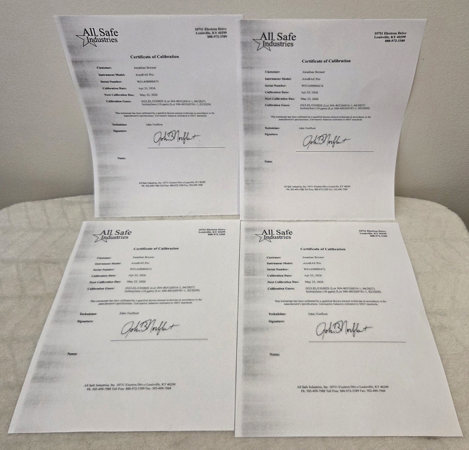 Honeywell 4 Unit AreaRAE Pro PGM-6560A CBRNE RDK Fleet w/ All Safe Certs