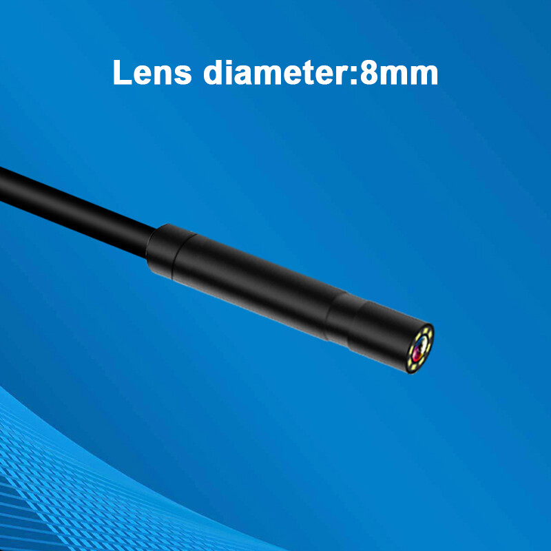 HD 1080P LED Handheld Industrial Endoscope Borescope 8mm Inspection Snake Camera