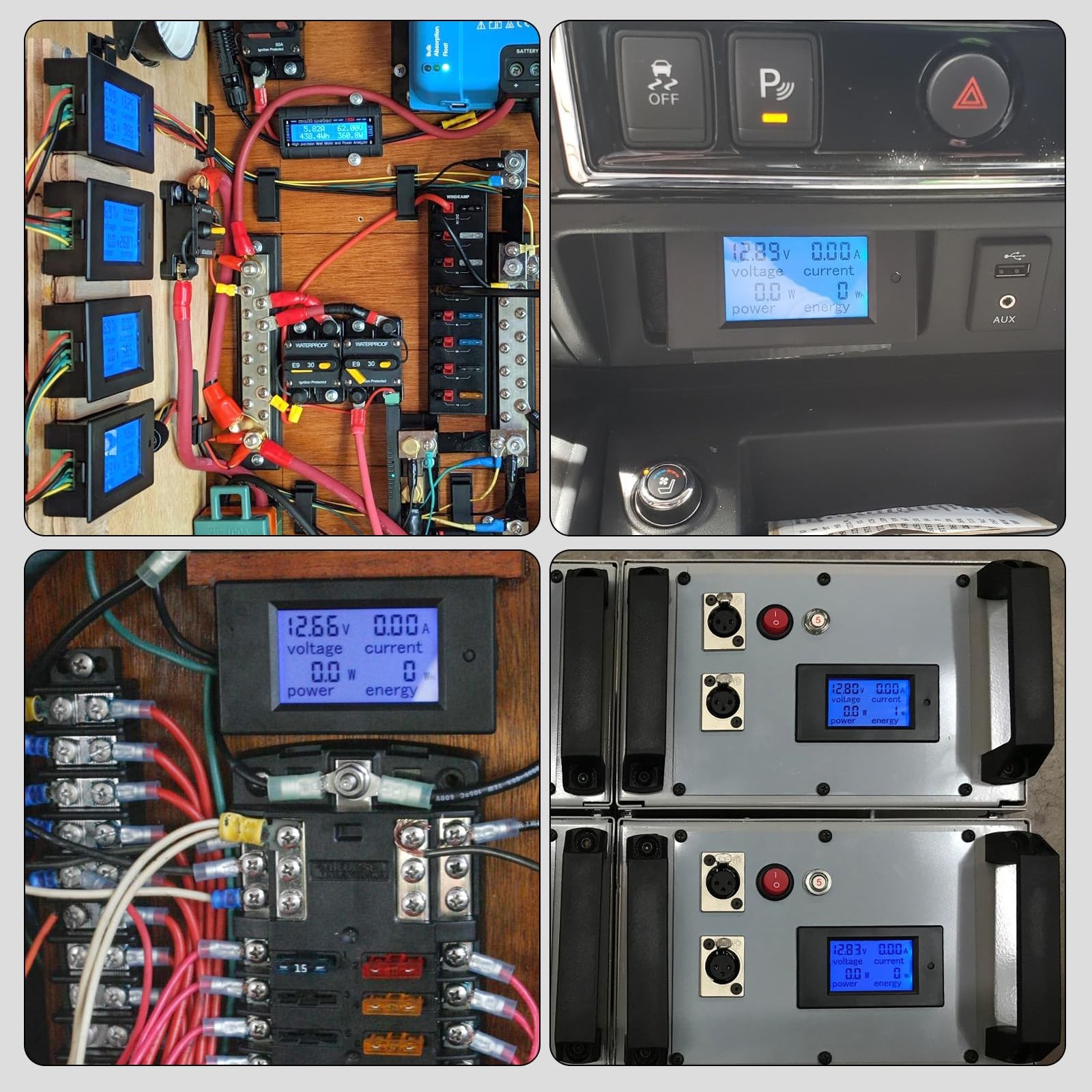 DROK Digital Multimeter DC 8-100V 20A Voltage Amperage Power Energy Meter, DC…