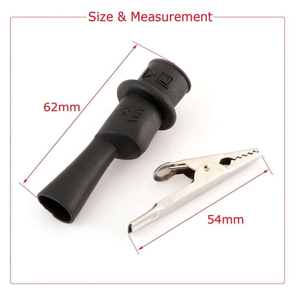 FOR Fluke Meter Electrical Alligator Clip Probes 1000V 20A Multimeter Test Leads