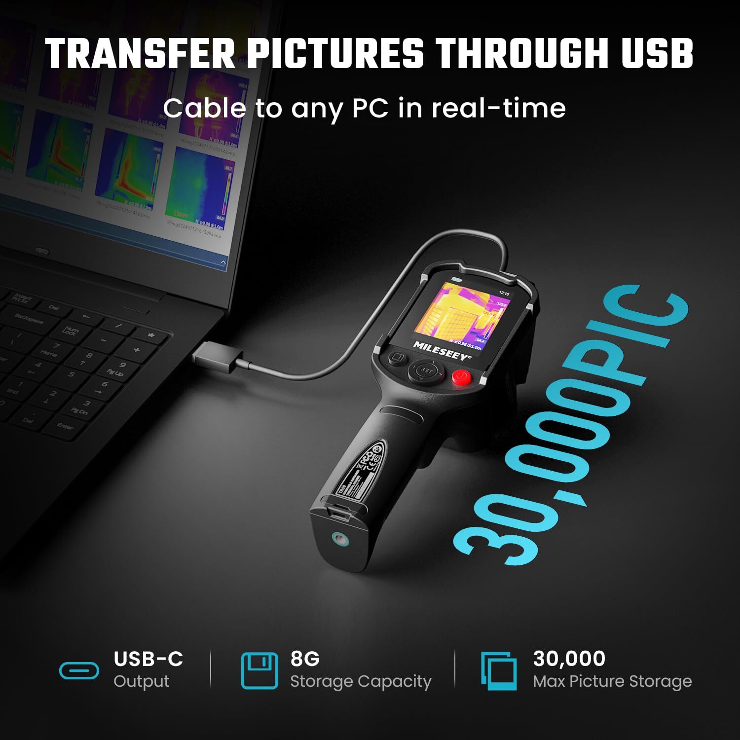 MiLESEEY Infrared Thermal Imager Temperature Imaging Camera IR Resolution240*240