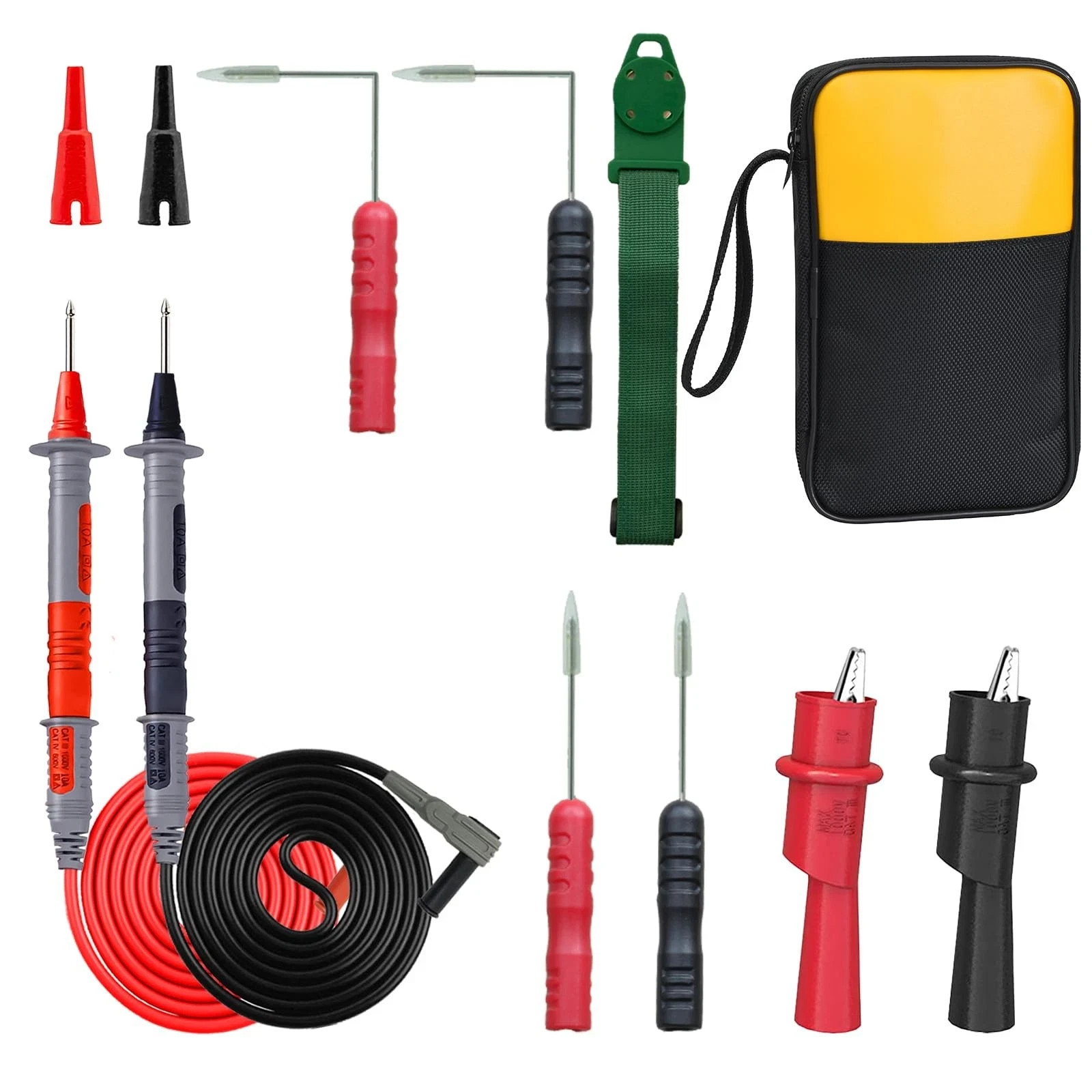 12-in-1 Multimeter Test Lead Kit with Magnet Hanger Kit and Soft Case for