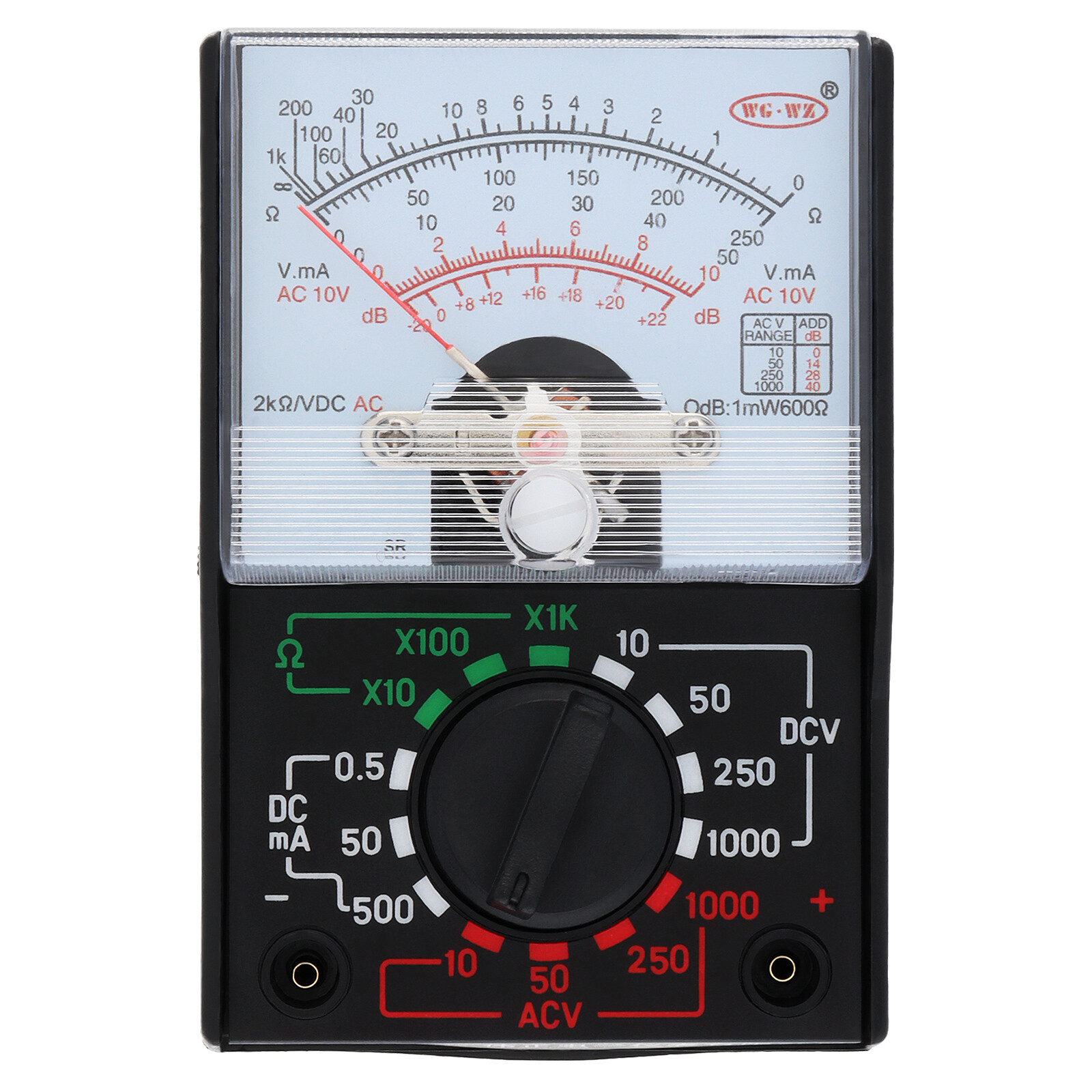 Analog Multimeter 1000V Electric AC/DC Current OHM Decibels Voltage Voltmeter US