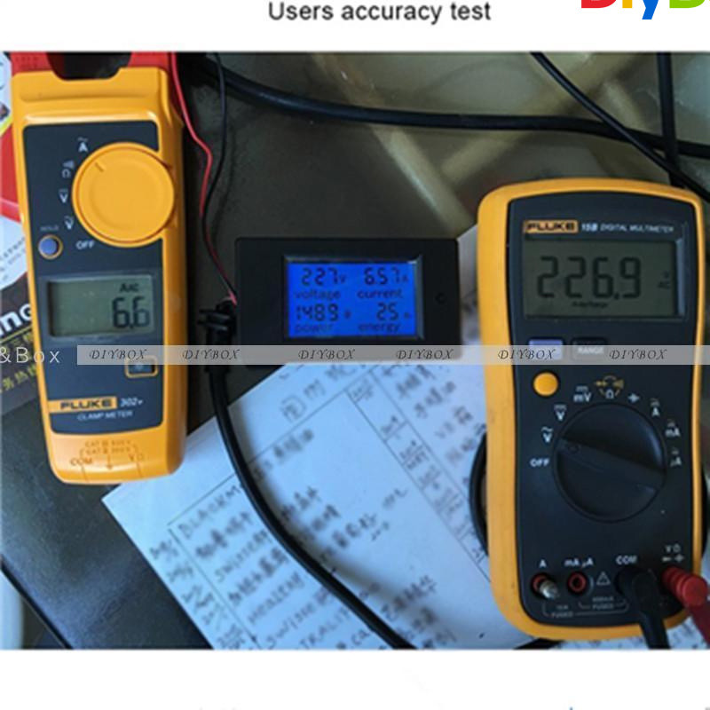 20A AC Digital LCD Panel Meter Monitor Power Energy Voltmeter Ammeter Voltage
