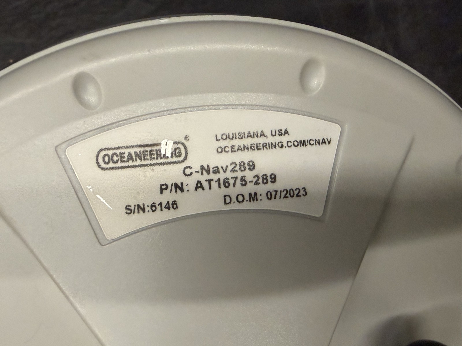 Oceaneering C-Nav289 Marine GNSS Antenna AT1675-289 Offshore Survey GPS