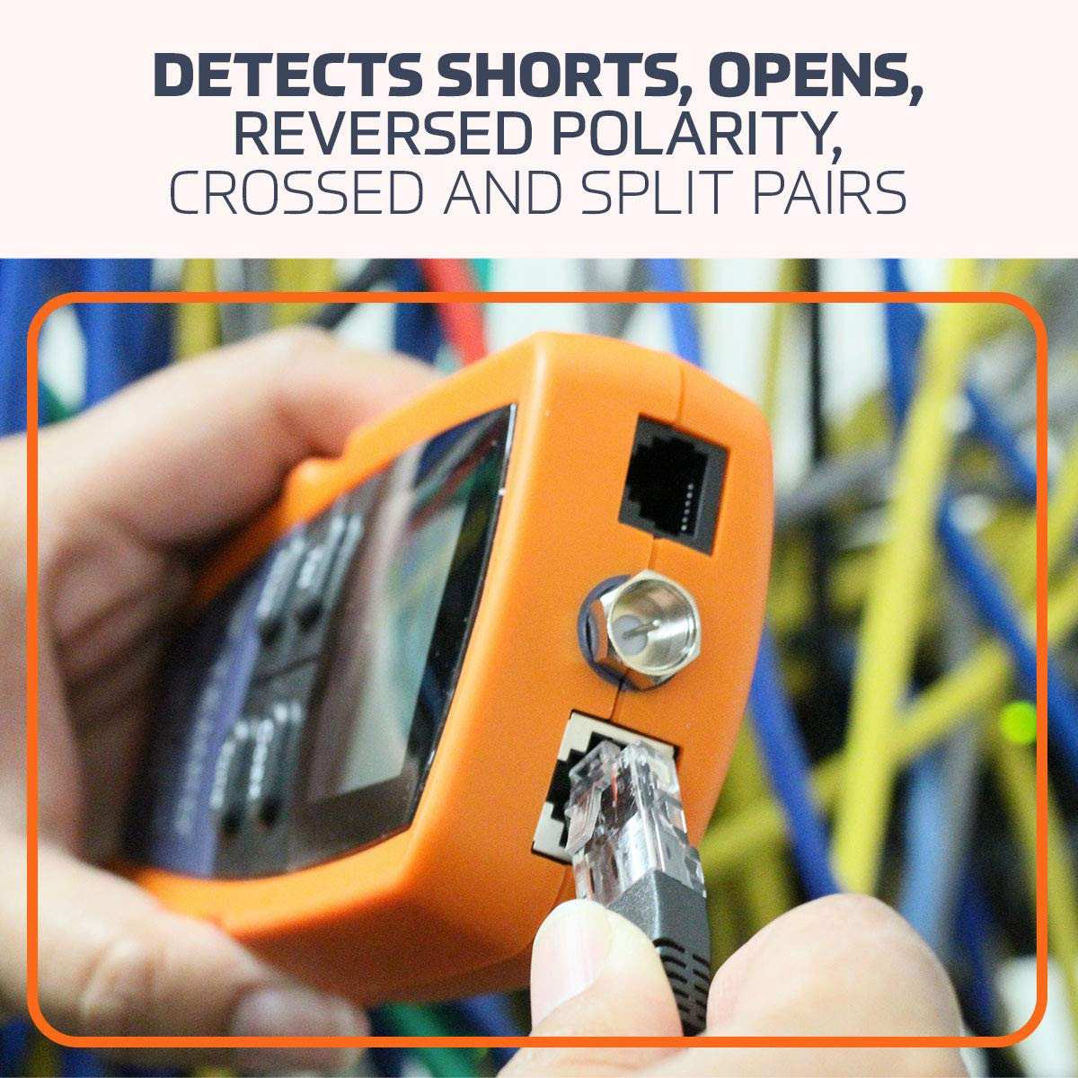 NC-100 Pro Wiring Tester for Twisted Pair & Coaxial Cable Diagnostics